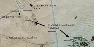 আল Qudra লেক অবস্থান মানচিত্র