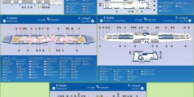 দুবাই আন্তর্জাতিক বিমানবন্দরে টার্মিনাল 3 মানচিত্র