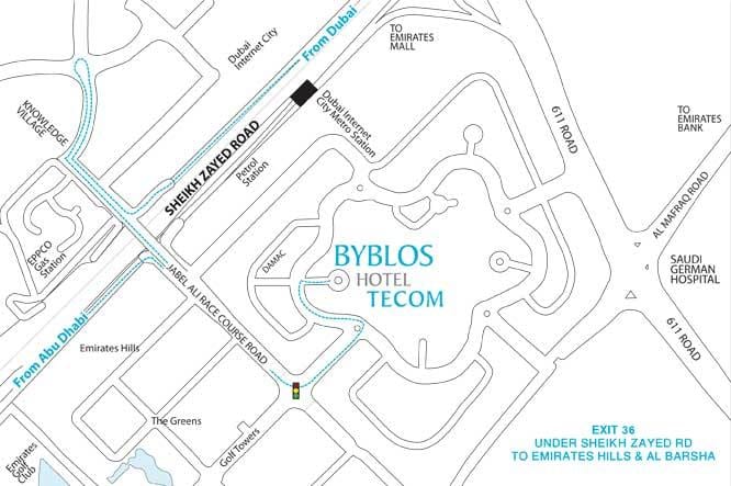 দুবাই Tecom মানচিত্র
