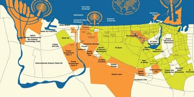 দুবাই দ্বীপপুঞ্জ মানচিত্র