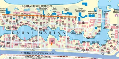 JBR মানচিত্র দুবাই